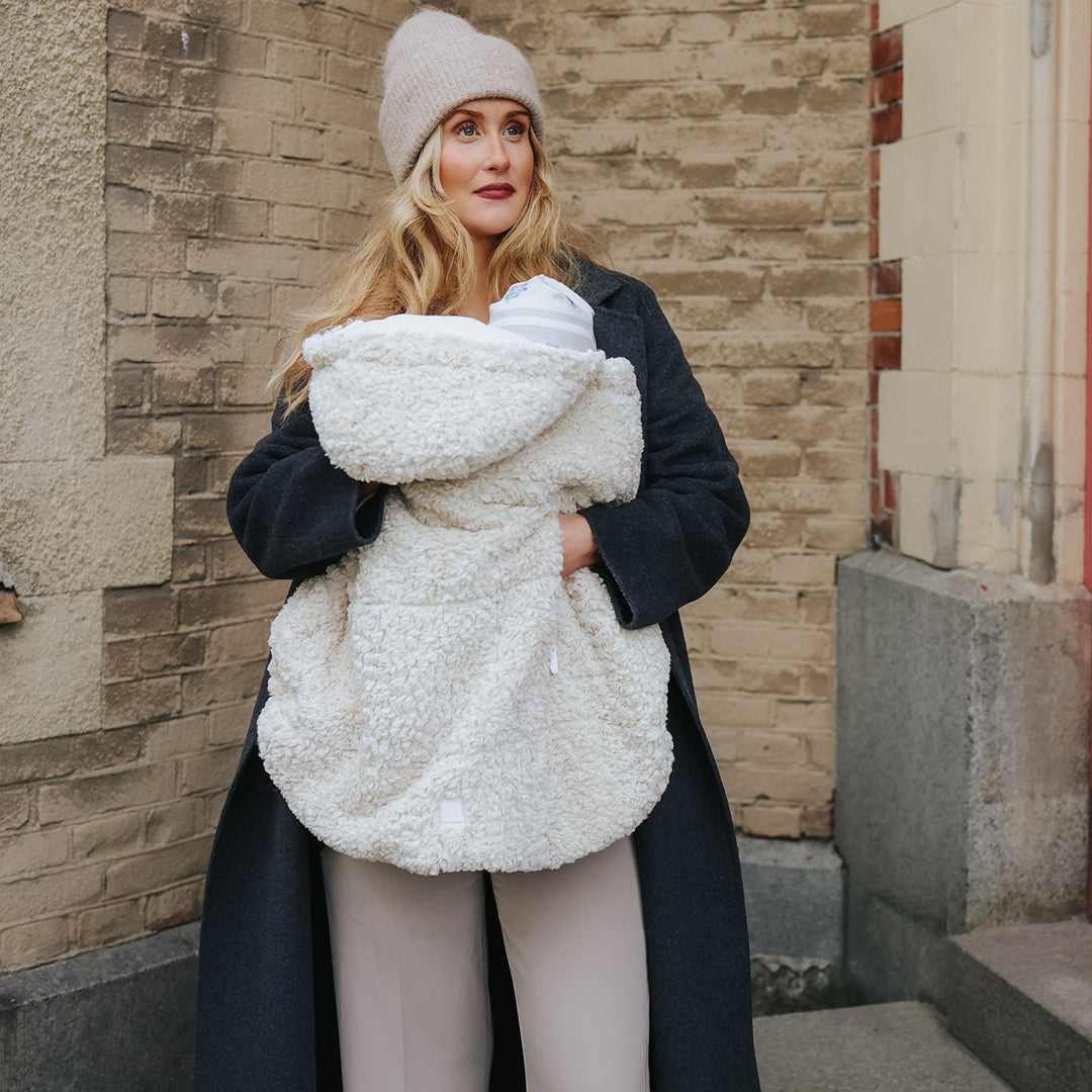 Elodie Details Cozy Cover 2in1 šiltas uždangalas nešioklei ir vežimėliui Soft Sherpa