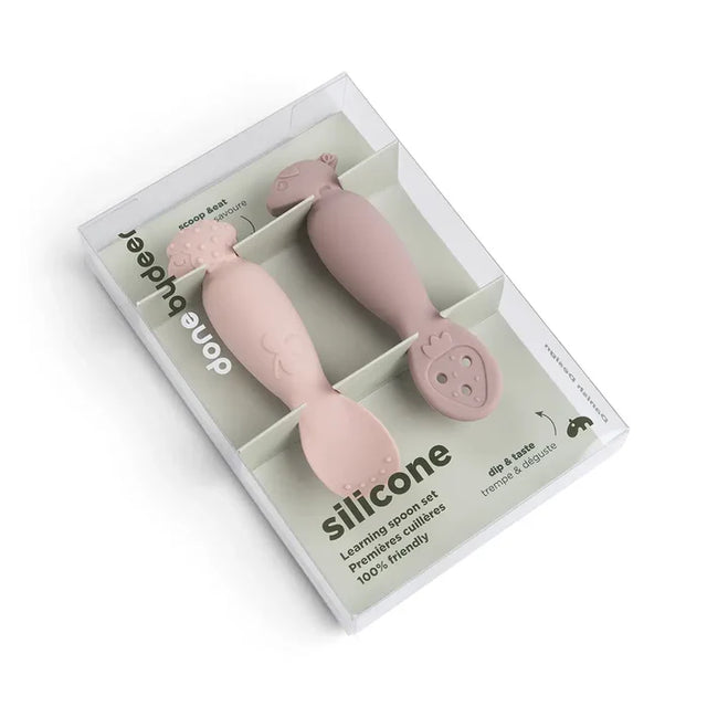 Done by Deer mokomųjų šaukštelių rinkinys Tiny farm, 2 vnt. (powder)