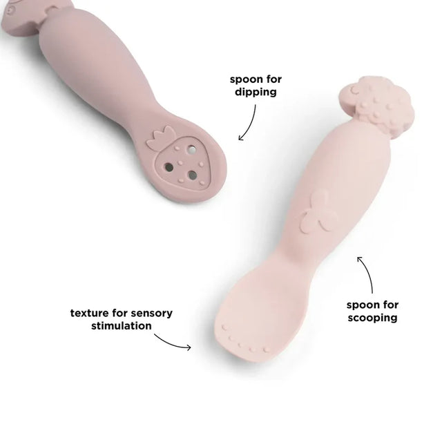 Done by Deer mokomųjų šaukštelių rinkinys Tiny farm, 2 vnt. (powder)