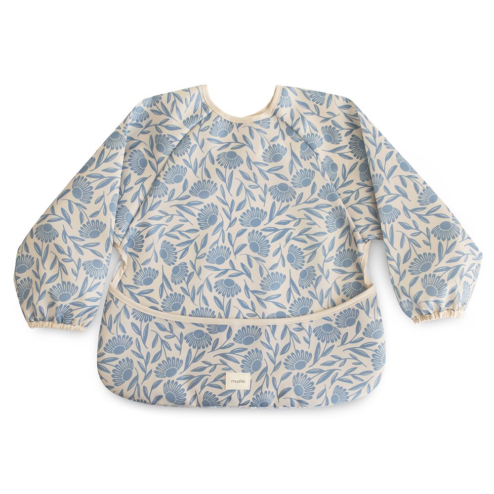 Mushie bib ar piedurknēm Blush
