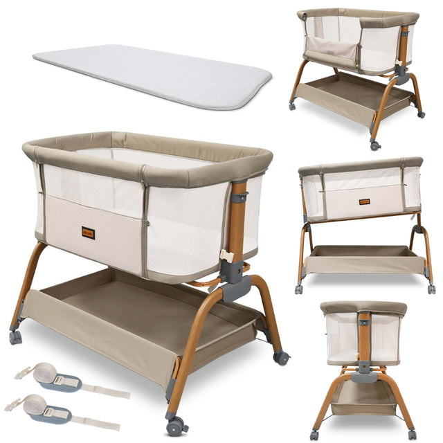 Milly Mally Nino 2in1 šoninė lovelė Beige
