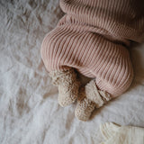 Mushie megztos kelnės Chunky Knit Pants Blush (įvairūs dydžiai)
