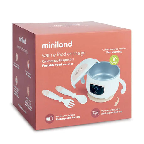 Miniland Warmy Food On The Go nešiojamas kūdikių maisto šildytuvas 400 ml