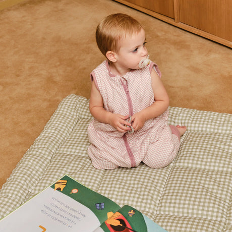 Molis&Co ropojimo kilimėlis kūdikiui su krepšiu 120×120 cm Mint Tea