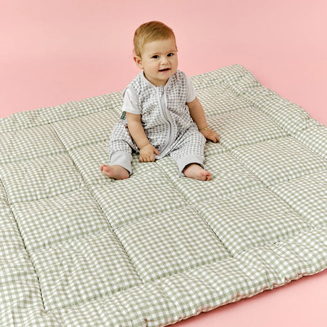 Molis&Co ropojimo kilimėlis kūdikiui su krepšiu 120×120 cm Mint Tea