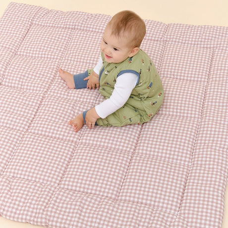 Molis&Co ropojimo kilimėlis kūdikiui su krepšiu 120×120 cm Dusty Rose