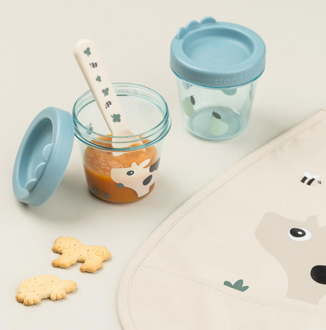 Tootja Deer toidu säilitusmahutid, Croco Green (3 tk.) 