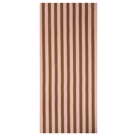 Molis&Co mikropluošto paplūdimio rankšluostis Khaki & Rose Stripes