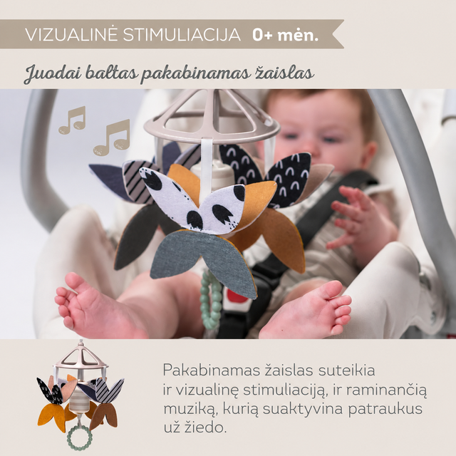 Taf Toys Black & White Newborn Kit sensorinis rinkinys naujagimiui, 10 dalių