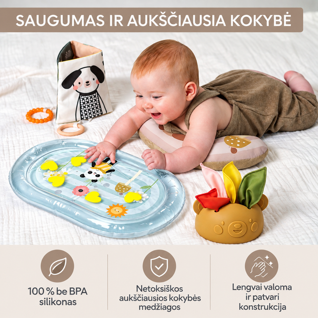 Taf Toys Tummy Time Discovery Kit lavinamasis rinkinys kūdikiui, 4 dalių