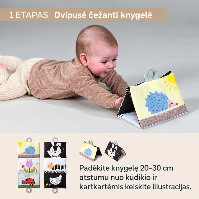 Taf Toys Tummy Time Essentials Kit lavinamasis rinkinys gulėjimui ant pilvuko, 7 dalių