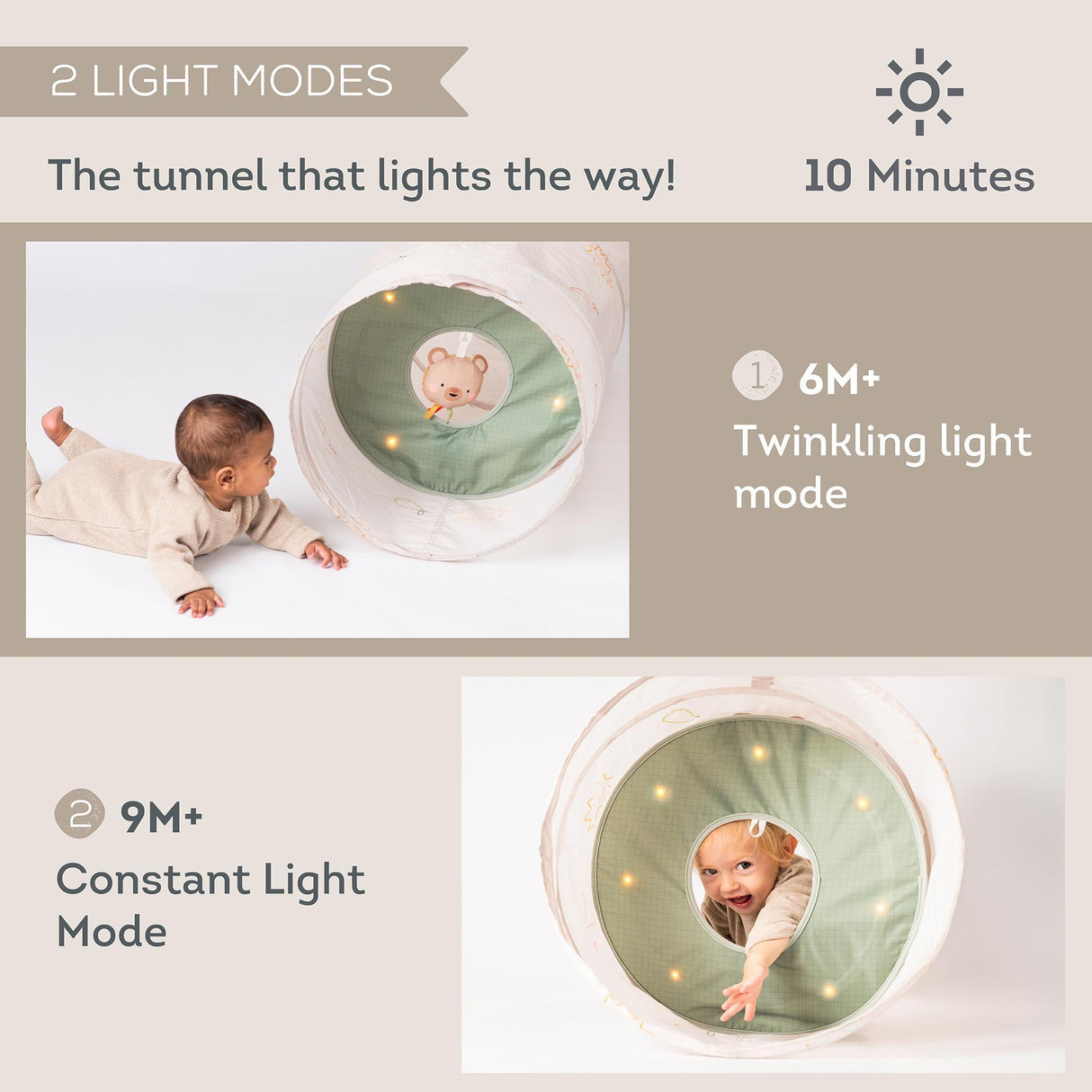 Taf Toys šviečiantis tunelis Glow & Go Tunnel