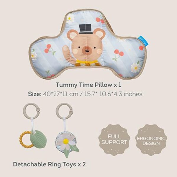 Taf Toys ergonominė lavinamoji veiklos pagalvėlė pilvuko laikui Bear