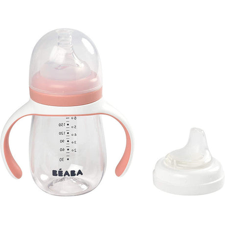 BEABA mokomasis buteliukas-gertuvė 2in1, 210 ml, Old Pink