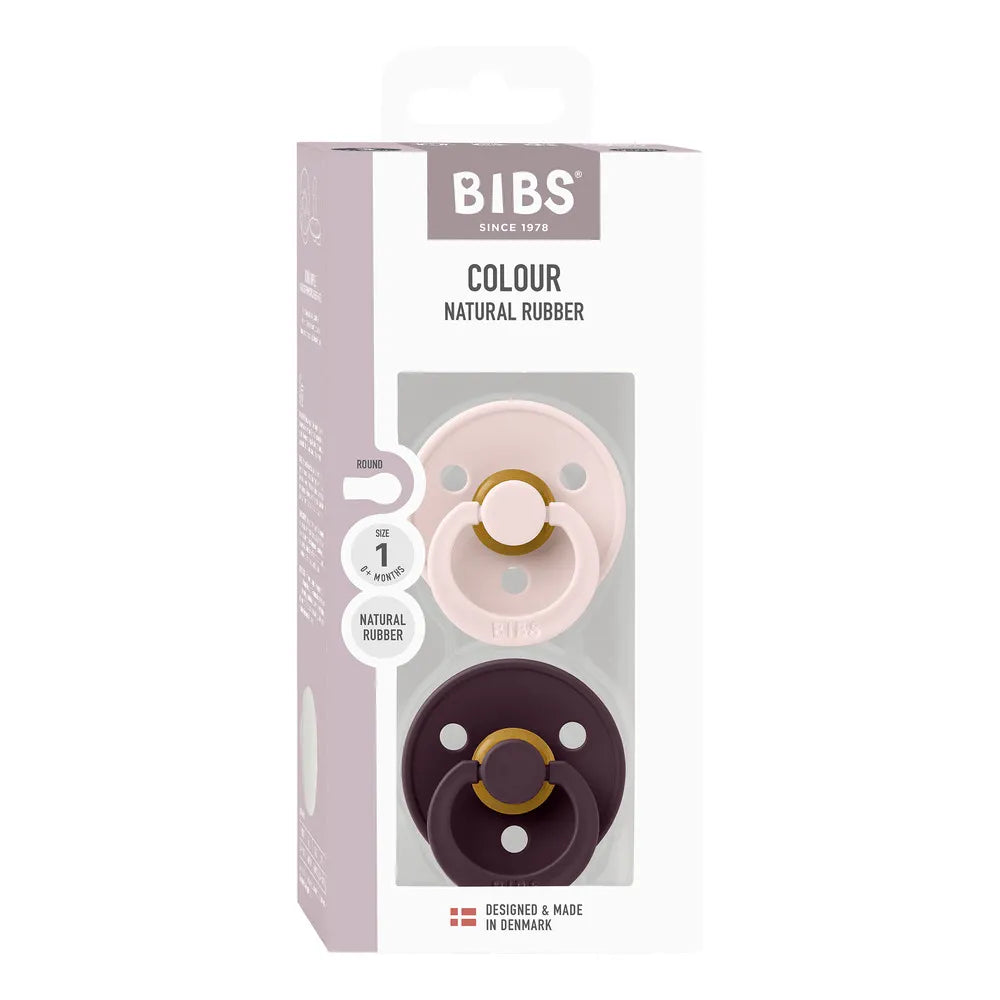 BIBS čiulptukų rinkinys 2 dydis (6 - 18 mėn.) Petal / Plum