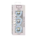 BIBS čiulptukų rinkinys Colour Try-it 3 vnt. Baby Blue