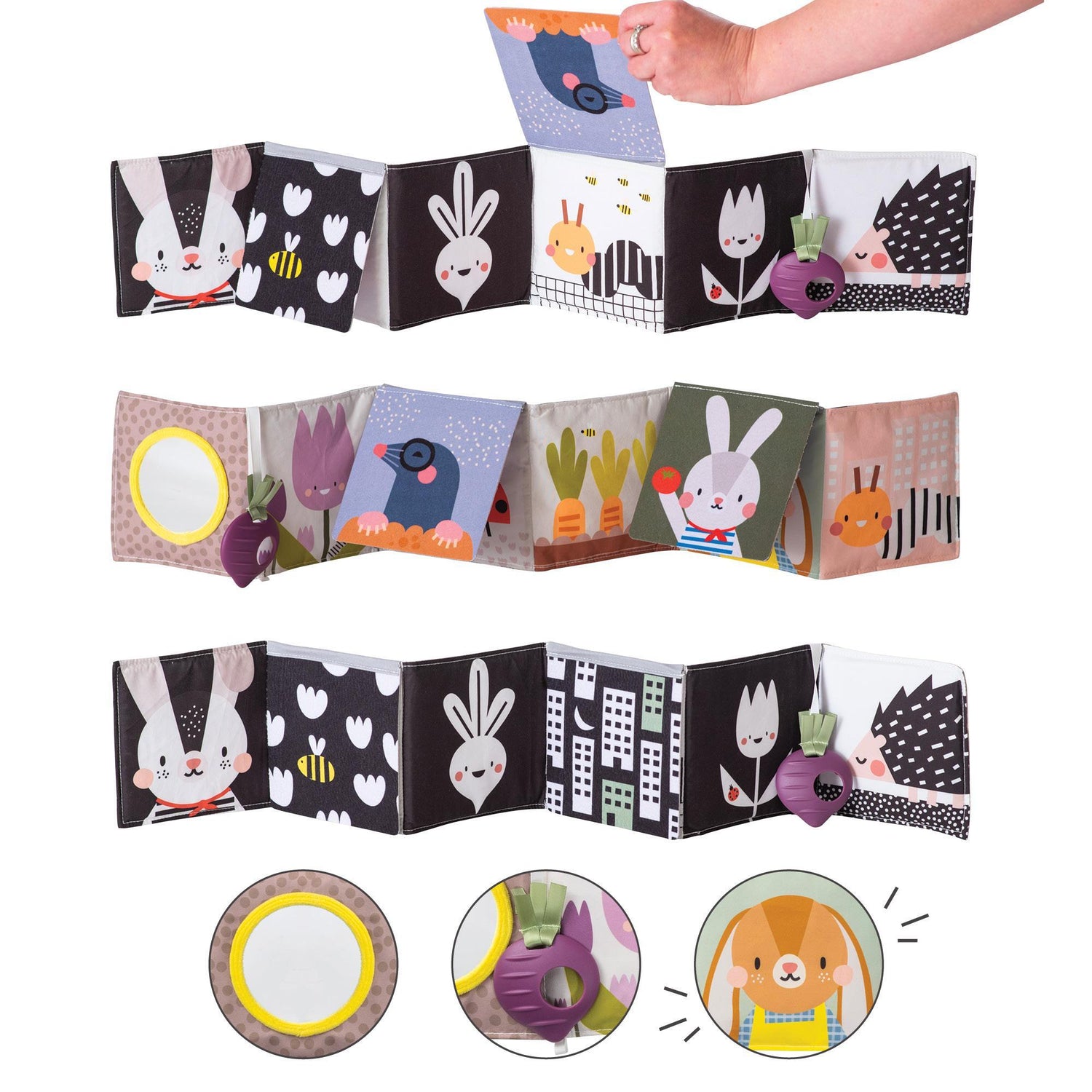 Taf Toys kahepoolne pehme raamat väikelastele "Lugu"