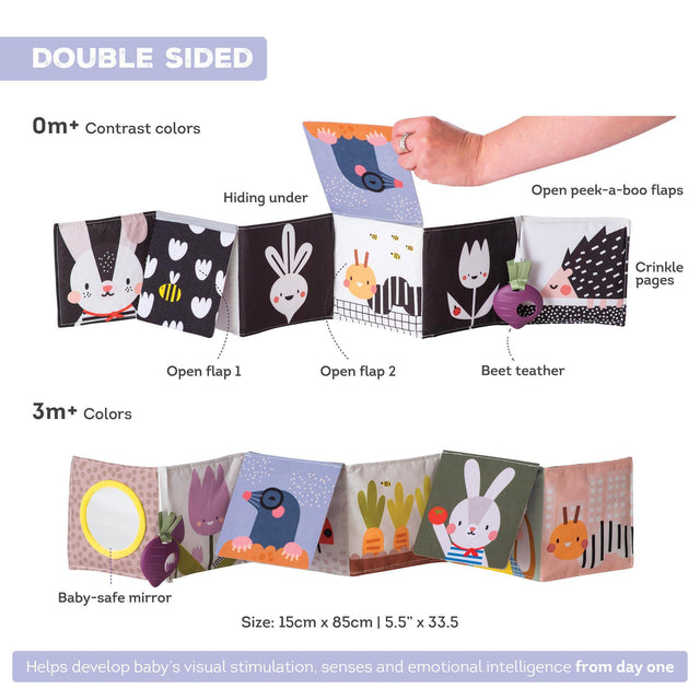 Taf toys lavinamoji knygelė Urban garden