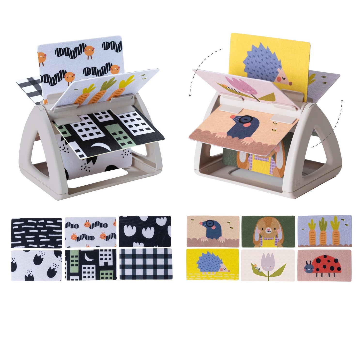 Taf toys lavinamoji besisukanti knygelė Tummy Time Spinning Book