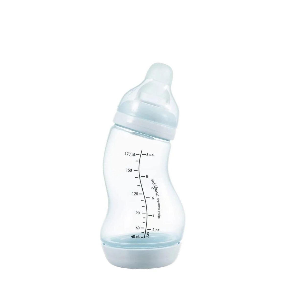 Difrax S-kujuline koolikute lutipudel 170 ml (erinevad värvid)
