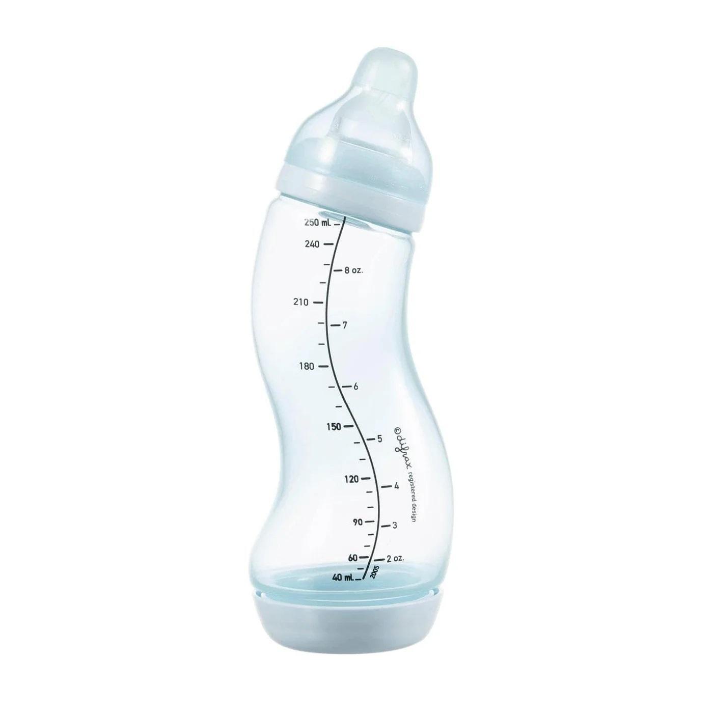 Difrax S-kujuline koolikute pudel 170 ml kitsa kaelaga