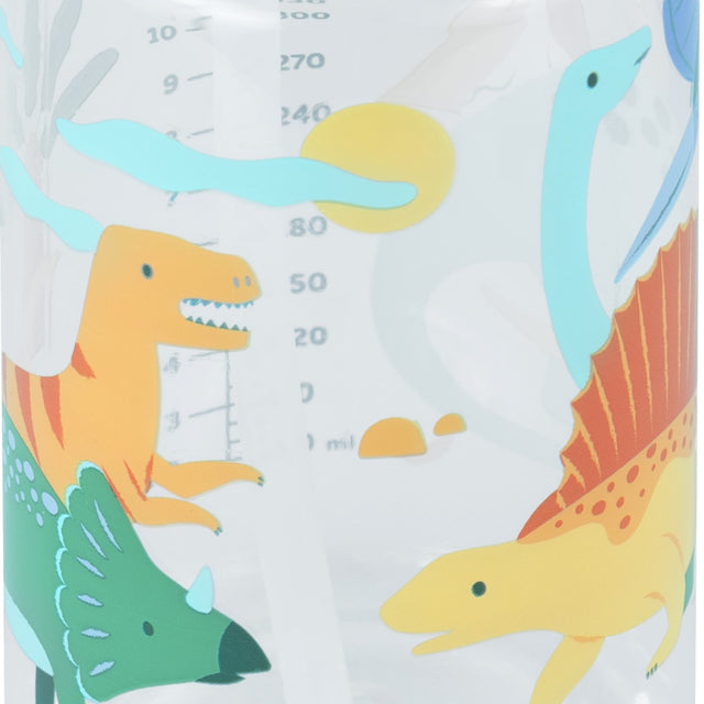 Miniland vaikiška gertuvė su šiaudeliu Kiddie Bottle Jurassic, 450 ml