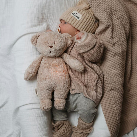 Moonie 2.0 migdukas Organic Humming Bear - Sand su garso įrašymo funkcija