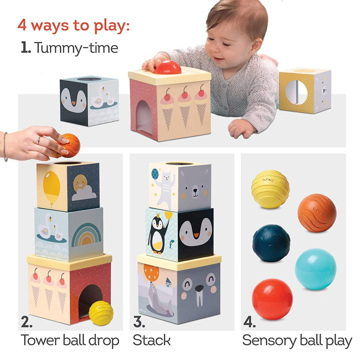 Taf Toys kahepoolne pehme raamat väikelastele "Lugu"