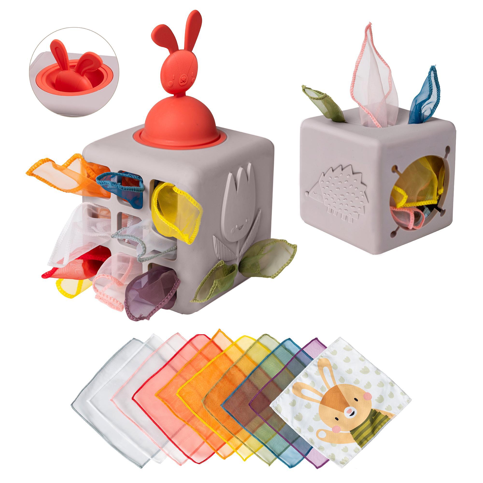 Taf Toys Tissue Box – jutiminė audinių dėžutė 12 mėn+ | babybaby.lt