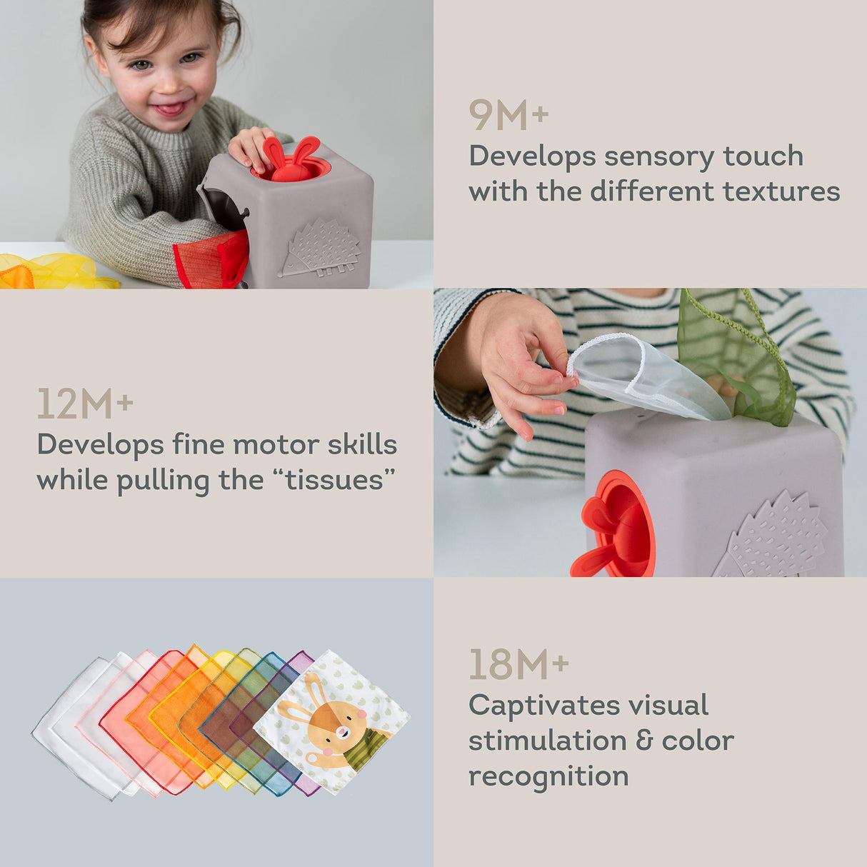 Taf Toys lavinamasis žaislas Pop Up Tissue Box