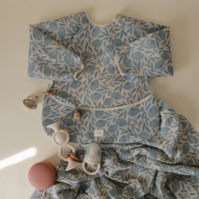 Mushie seilinukas su rankovėmis Blue Flowers