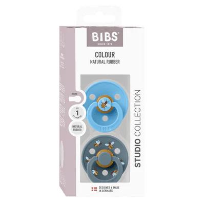 BIBS čiulptukų rinkinys 1 dydis (0 - 6 mėn.) Bumblebee Breeze Mix