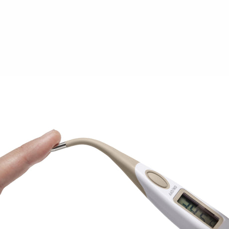 Nuvita kūdikio higienos ir priežiūros rinkinys su skaitmeniniu termometru Beige