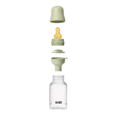 BIBS plastikinis buteliukas nuo dieglių 150 ml (Sage) pilnas komplektas
