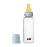 BIBS plastikinis buteliukas nuo dieglių 270 ml (Baby Blue) pilnas komplektas