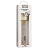 BIBS stiklinis buteliukas nuo dieglių 225 ml (Ivory) pilnas komplektas
