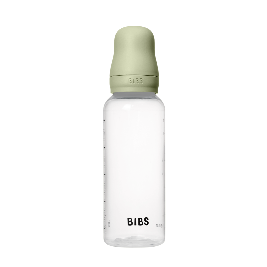 BIBS plastikinis buteliukas nuo dieglių 270 ml (Sage) pilnas komplektas