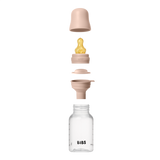 BIBS plastikinis buteliukas nuo dieglių 150 ml (Blush) pilnas komplektas