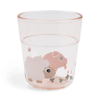Done by Deer vaikiška stiklinė Glass L Tiny farm Powder (180 ml)