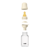 BIBS plastikinis buteliukas nuo dieglių 150 ml (Ivory) pilnas komplektas