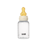 BIBS plastikinis buteliukas nuo dieglių 150 ml (Ivory) pilnas komplektas
