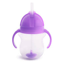 Munchkin gertuvė su šiaudeliu Click Lock Tip & Sip Straw Cup 207ml (daug spalvų)