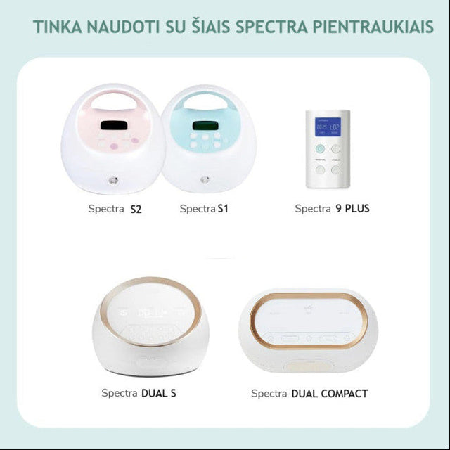 Maymom silikoninės membranos Spectra pientraukiams, 6 vnt. rinkinys