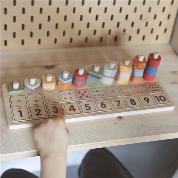 PolarB medinis edukacinis žaislas Count & Match