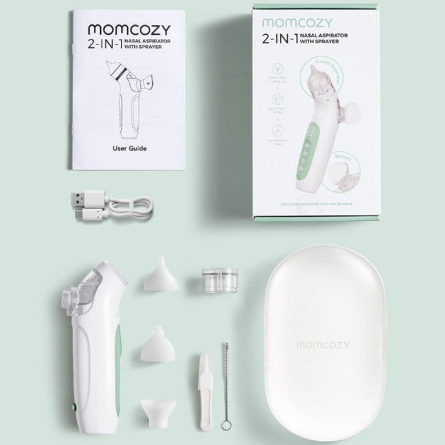 Momcozy 2in1 elektrinis nosies aspiratorius su purkštuku BreezyClear