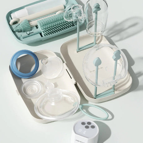 Momcozy 7 in 1 kūdikio buteliukų valymo rinkinys, žalias