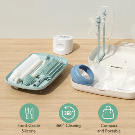 Momcozy 7 in 1 kūdikio buteliukų valymo rinkinys, žalias