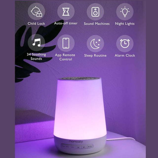 Momcozy baltojo triukšmo aparatas - šviestuvas