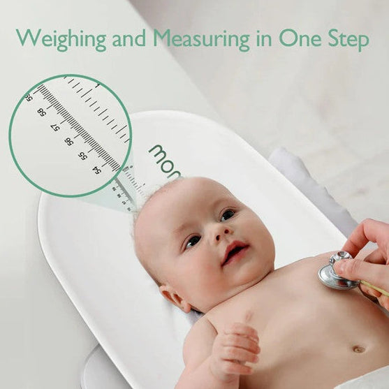 Momcozy daugiafunkcinės elektrinės kūdikių svarstyklės 2in1 su ūgio matavimo funkcija