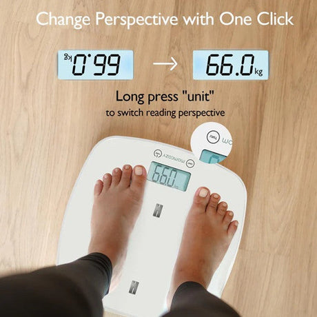 Momcozy daugiafunkcinės elektrinės kūdikių svarstyklės 2in1 su ūgio matavimo funkcija